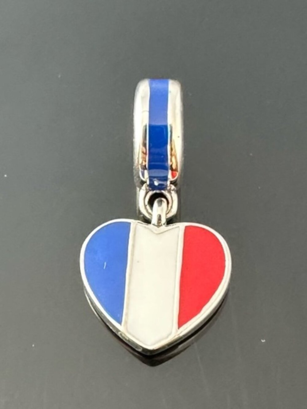 Pandora France Flag Dangle Charm 925 Ale Silver